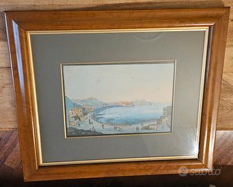 Gouache vista golfo Napoli 800