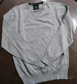 maglione grigio chiaro uomo 