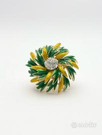 ANELLO vintage oro18kt smalti