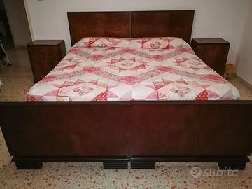 Camera da letto vintage anni 20 in radica di noce