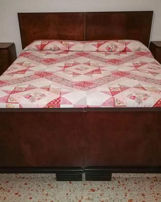 Camera da letto vintage anni 20 in radica di noce