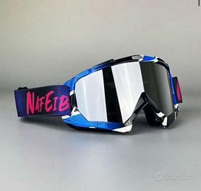 Occhiali da motocrosso o sci con lente specchiata