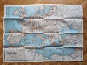 Mappa National Geographic 1939 Europa