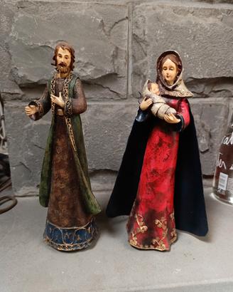 Statuine Sacra Famiglia Natività in resina decor.