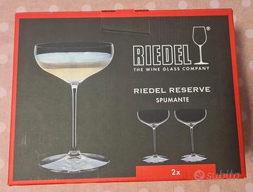set 2 calici spumante Riedel Reserve nuovi