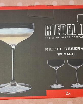 set 2 calici spumante Riedel Reserve nuovi