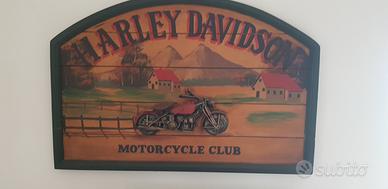 Quadro in legno Harley Davidson 