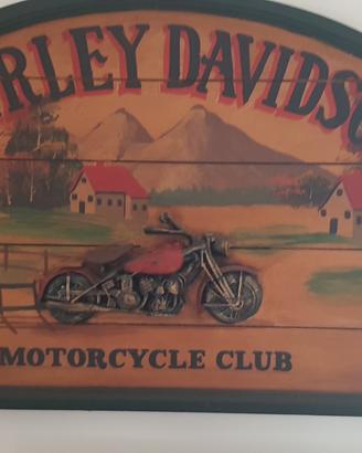 Quadro in legno Harley Davidson 