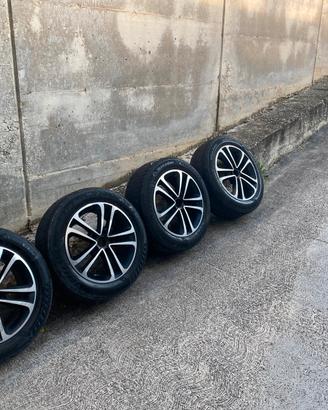 4 cerchi in lega wolkswagen + gomme invernali 