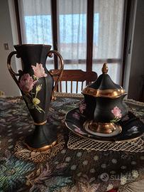 FIORIERA E TERRINA CON PIA TTO  IN CERAMICA