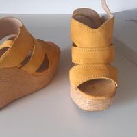 SANDALO DONNA, CAMOSCIO GIALLO, N.39 (vedi foto)