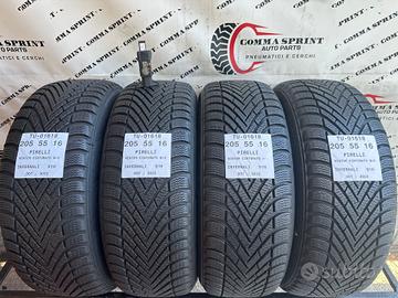 4 PNEUMATICI 205/55 R16 PIRELLI INVERNALI 90%