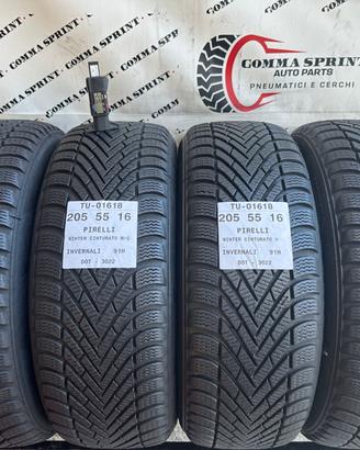 4 PNEUMATICI 205/55 R16 PIRELLI INVERNALI 90%