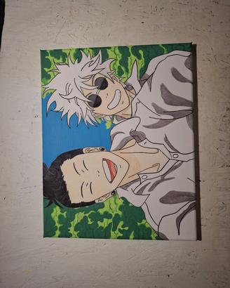 quadro geto e gojo 