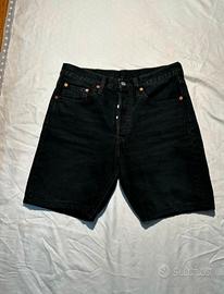 Levi’s 501 corti neri -W28 L28 -Taglia s