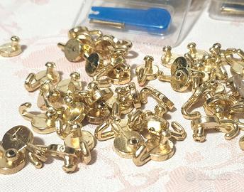 SET 50 Ganci da parete per quadri poster blitz oro