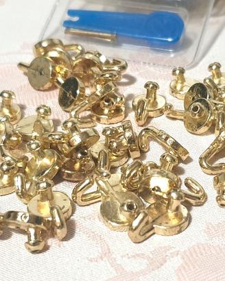 SET 50 Ganci da parete per quadri poster blitz oro