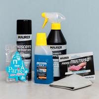 Kit prodotti per pulizia auto con panno lavavetri 