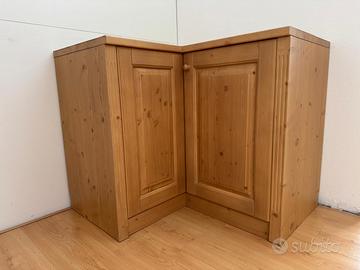 BASE AD ANGOLO IN LEGNO DI ABETE
