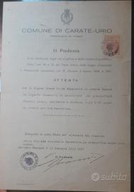Autorizzazione del Podestà di Carate Brianza