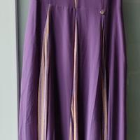 Abito lungo lilla/oro nuovo tg.L