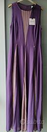 Abito lungo lilla/oro nuovo tg.L