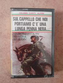 musicassetta intitolata "Celebri Canti Alpini