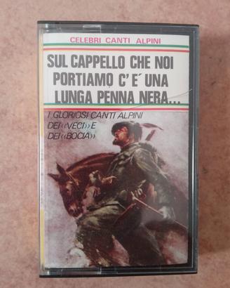 musicassetta intitolata "Celebri Canti Alpini