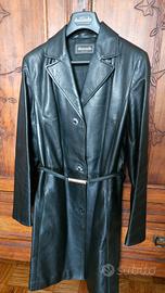 Soprabito in pelle di nappa nero 