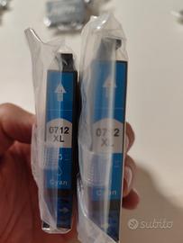 2 Cartucce compatibili Epson 0712 Ciano 