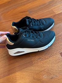 Skechers Uno nere e oro Taglia 39