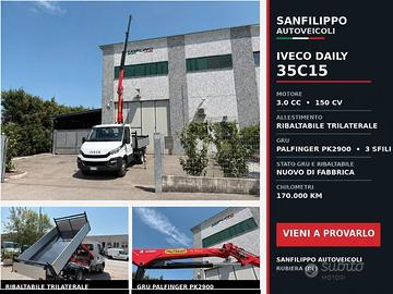 Iveco Daily 35C15 Ribaltabile + Gru Palfinger