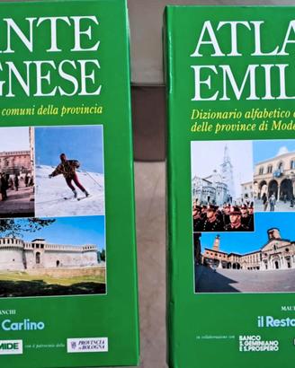 2 libri "Atlante bolognese" e "Atlante emiliano"