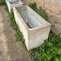 vaso cemento fioriera vasca fiori rettangolare