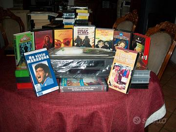 140 FILM in VHS da COLLEZIONE + VIDEOREGISTRATORE