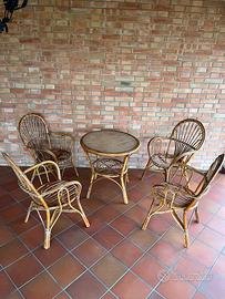 Set in rattan da giardino