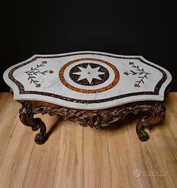 Antico Tavolino piano in Marmo