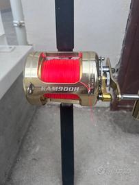 Canna da pesca con mulinello e filo