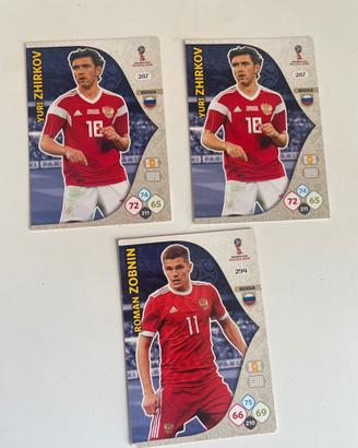 Lotto 3 Carte Panini Russia 2018