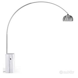 Lampada da Terra con Base in Marmo