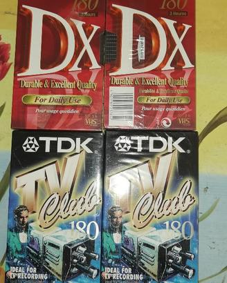 Lotto VHS 2 Sony DX 180 e 2 TDK TVClub 180 vergin