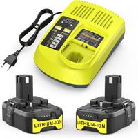 P103 18V 3000mAh Caricabatterie per Ryobi 2er Pack