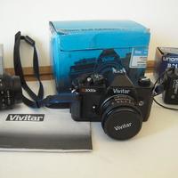 Vivitar V3000s, flash e obiettivo macro Ricoh