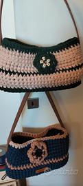 Borse 4 varianti rettangolari a spalla Crochet