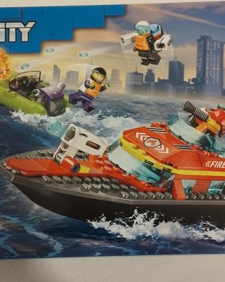 LEGO City Barca di Soccorso Antincendio.