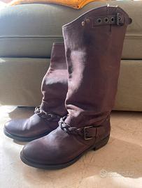 Stivali texani pelle marrone