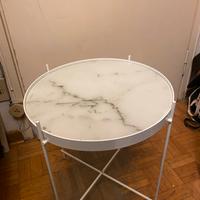 Tavolino rotondo effetto marmo