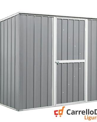 Casetta box giardino Acciaio 260x185 grigio chiaro