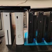 Lotto di 6 console per riparazioni o pezzi