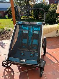 Rimorchio bici Thule Chariot Cross 2, completo